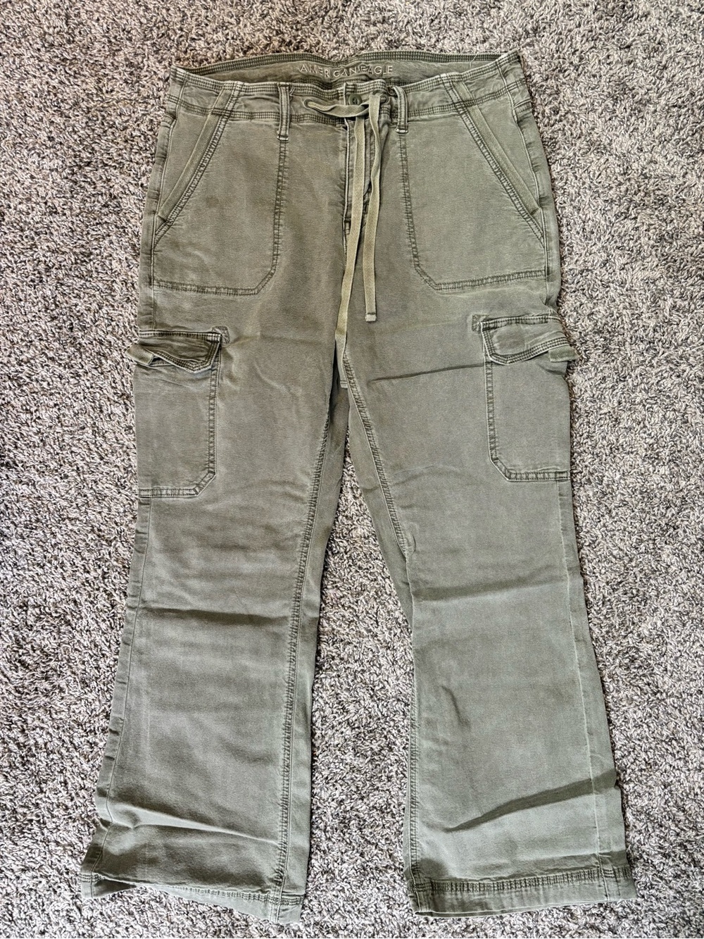 American Eagle Olive Green Stretch Cargo Pants